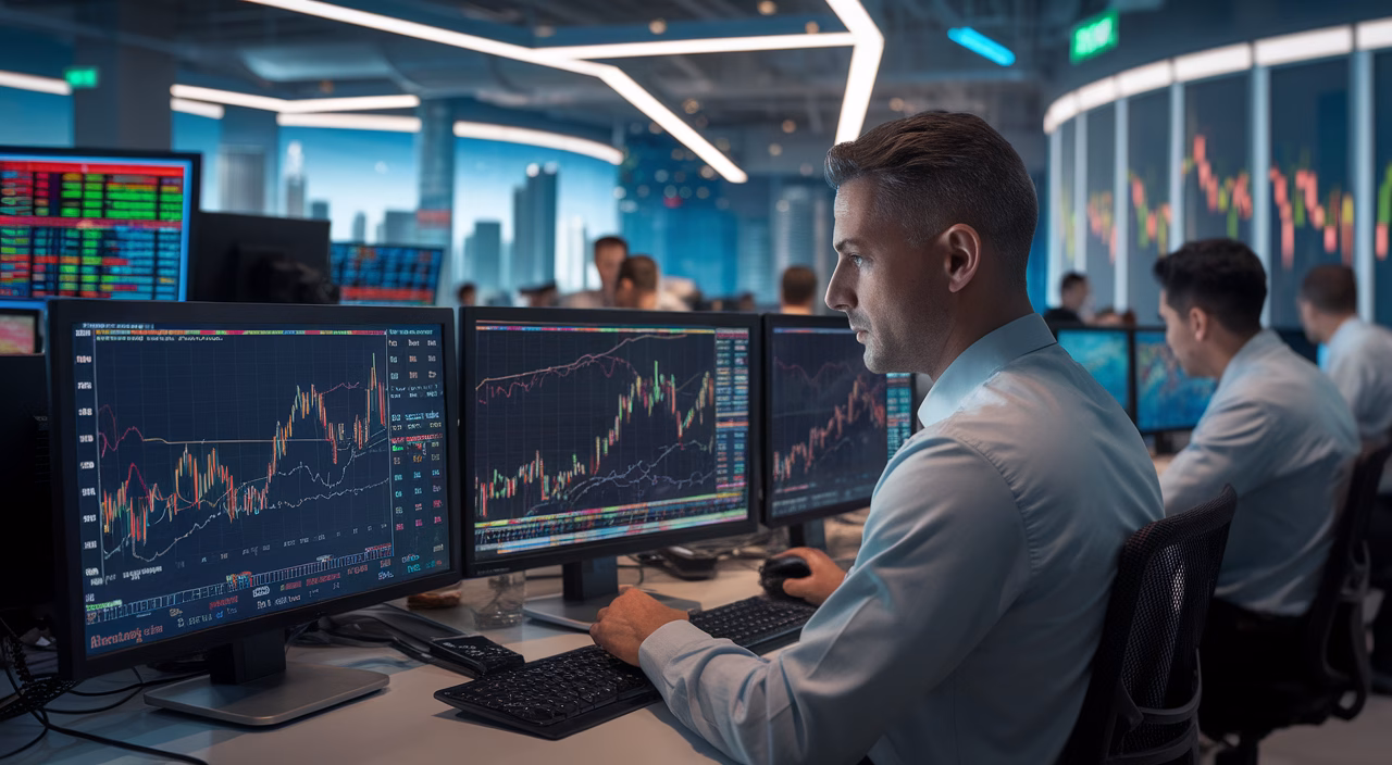 Stock momentum trading explained Trader at chart analyzing momentum