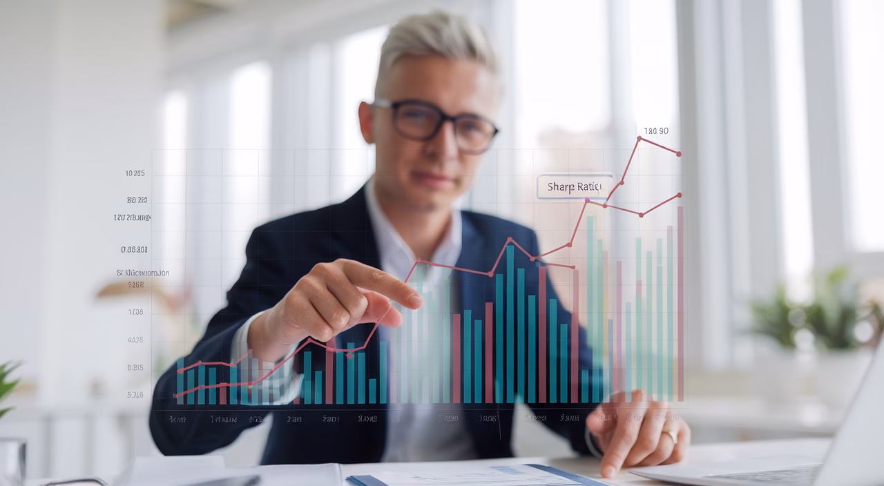 Sharpe ratio illustrated for investors Sharpe ratio concept chart